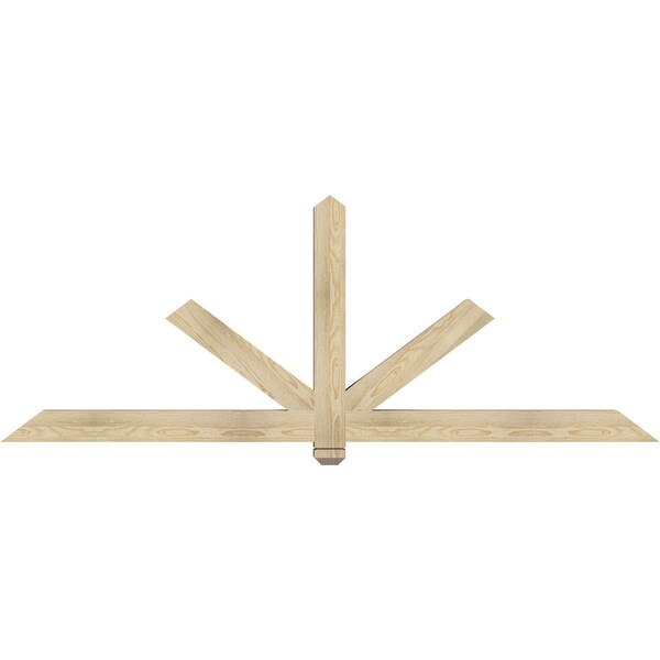 Ekena Millwork Kennewick Rough Sawn Timber Gable Bracket, Douglas Fir, 84"W x 31"H x 4"D x 4"F, 9/12 Pitch GBW084X31X0404KEN00RDF - main